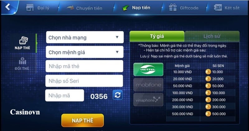 Tham gia nạp thẻ nhận Giftcode GEM68