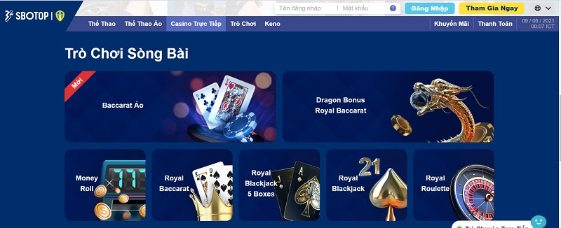 Nhiều trò chơi Casino mới mẻ đa dạng