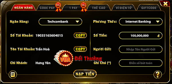 Nạp tiền Vic Win CLub