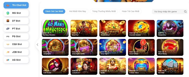 Thể loại Slot Game cực hấp dẫn, sôi động