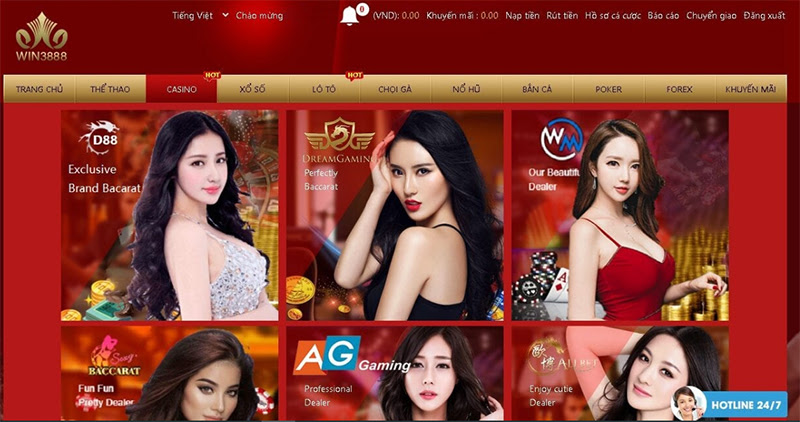 Sòng Casino siêu hấp dẫn tại Win2255